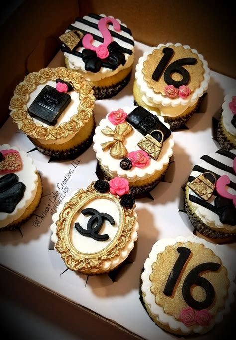 chanel cupcake toppers.